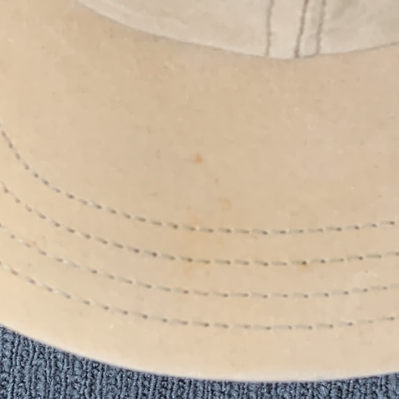 Vintage P Fitted Cap Men's Size L Tan Soft Felt 6 Panel High Profile Lined - Picture 5 of 17